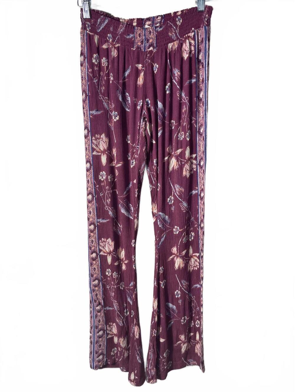 Billabong Wide Leg Pants Women's Medium Floral Flair Boho